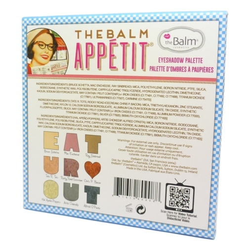 The Balm Appetit Eyeshadow Palette Lid Schatten Augen Make Up 13,5g