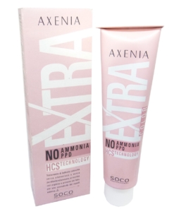 Axenia Extra Color Haar Farbe Creme Coloration Permanent ohne Ammoniak 50ml - 07,62 Iridescent Red Blonde / Schillerndes Rotblond