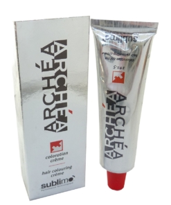 Sublimo Archea Haar Farbe Coloration Permanent Creme 60ml - 07.44 Deep Copper Blonde / Tiefes Kupferblond