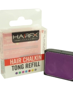 HairFX London Hair ChalkIn Tong Refill Haar Kreide Farbe Styling auswaschbar 4g - Purple Passion