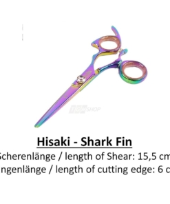 Hisaki Shark Fin Titanium Swivel Rechtshänder Friseur Haar Schere 440-Stahl