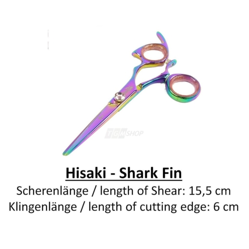 Hisaki Shark Fin Titanium Swivel Rechtshänder Friseur Haar Schere 440-Stahl