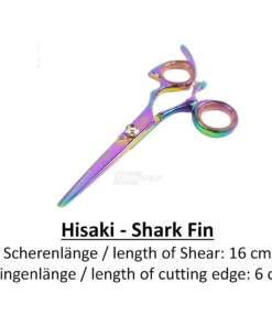 Hisaki Shark Fin Titanium Swivel Rechtshänder Friseur Haar Schere 440A Stahl