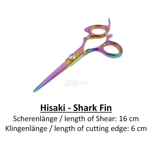 Hisaki Shark Fin Titanium non Swivel Rechtshänder Friseur Haar Schere 440-A #6