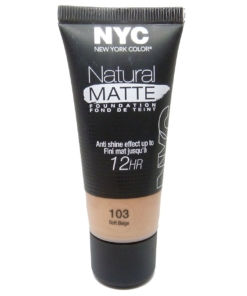 NYC Natural Matte Foundation 12HR Creme Grundierung Teint Gesicht Make Up 30ml - 103 Soft Beige