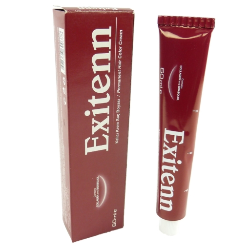 Exitenn Haar Farbe Coloration in vielen Verschiedenen Nuancen - 60 ml - #7.72 Almond Brown/Mandel Braun