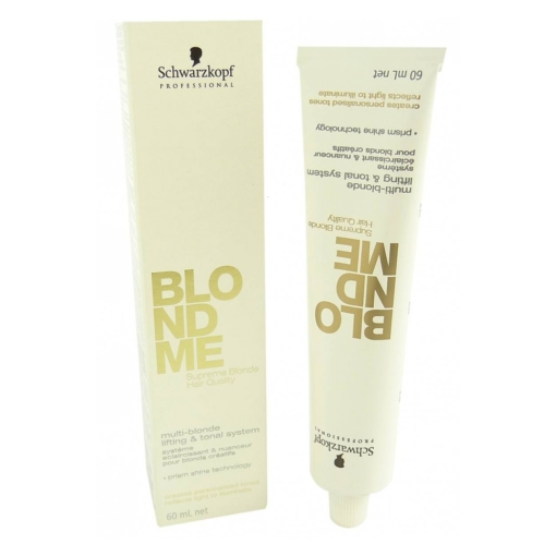 Schwarzkopf BLONDME multi-blond Aufhell und Tonersystem Haar Coloration 60ml - Blondme T Eisblond / Blond Glacier / Biondo Ghiaccio / Ijs Blond