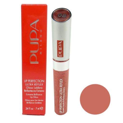 Pupa Lip Perfection Ultra Reflex Extreme Brilliance Lip Gloss - Lippen Farbe 7ml - 08 Reflex Red Orange