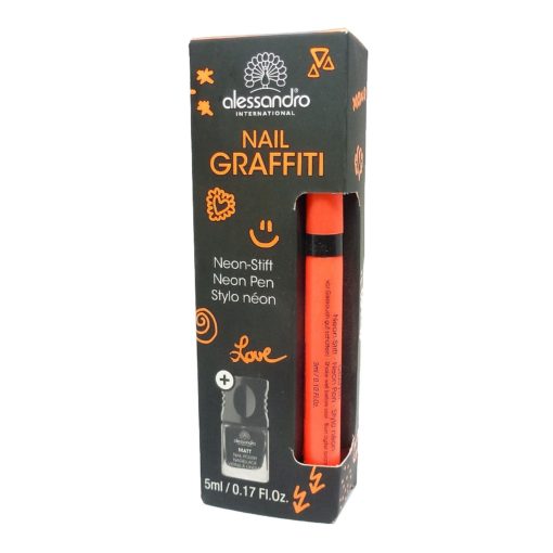 Alessandro International Nail Graffiti Neon Stift Orange Nagel Lack Polish Set