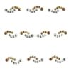 YOU Nails Nail Art Tattoo Design Nagel Aufkleber 3D Maniküre 1 Bogen 10 Sticker - Waves - brown / white