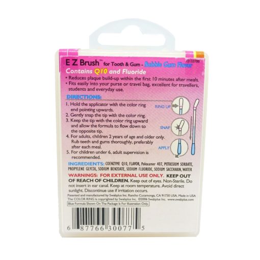 SwabPlus Pure Snaps EZ Brush Bubble Gum für Zahn und Zahnfleisch Reinigung