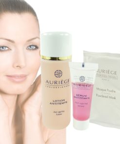 Auriege Paris Anti Aging 3-teiliges Pflege Set - Serum + Lotion + Puder Kur