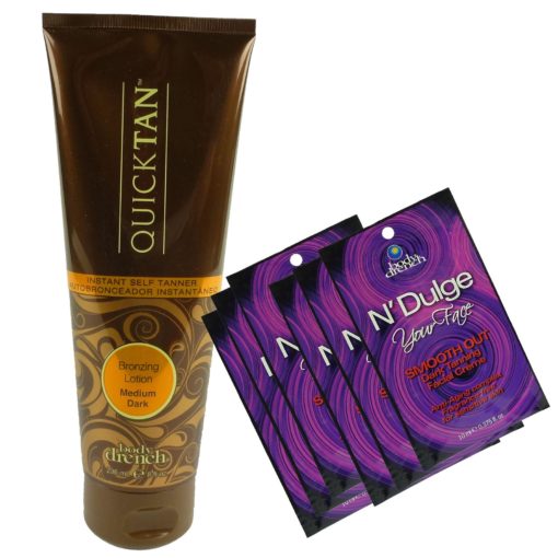 Body Drench Quick Tan + 6x NDulge your Face Körper Gesicht Bräunung Creme Set