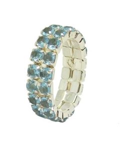 Fing’rs Toe Ring #2343 Fuß Schmuck Zehen Strass Größe variabel Silberblau